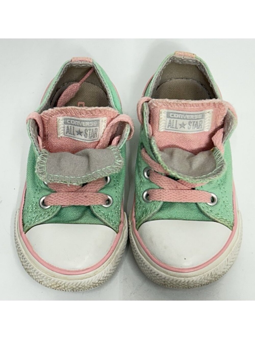 Converse Chuck Taylor All Star OX Infant Shoes Size 6 Low Top Mint Pink